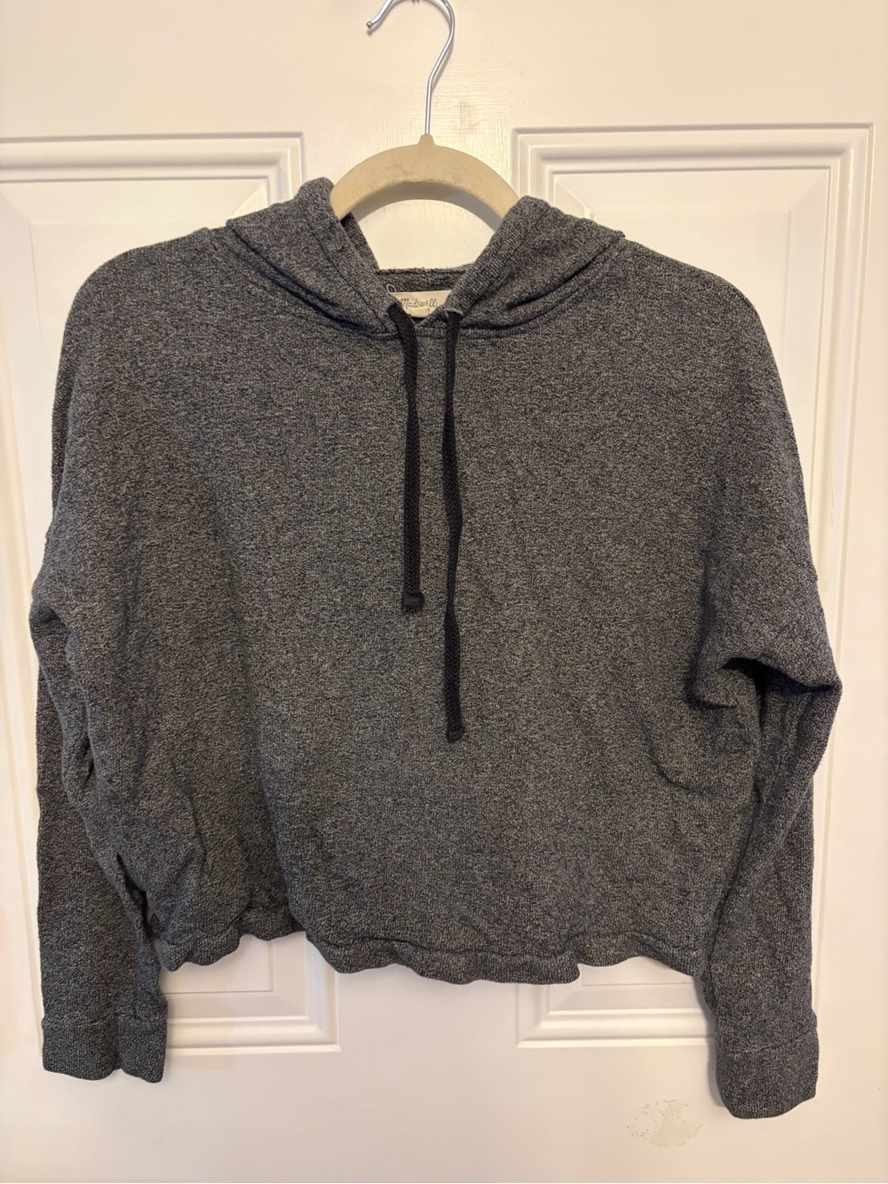 Madewell Charcoal Gray Hooded Pullover